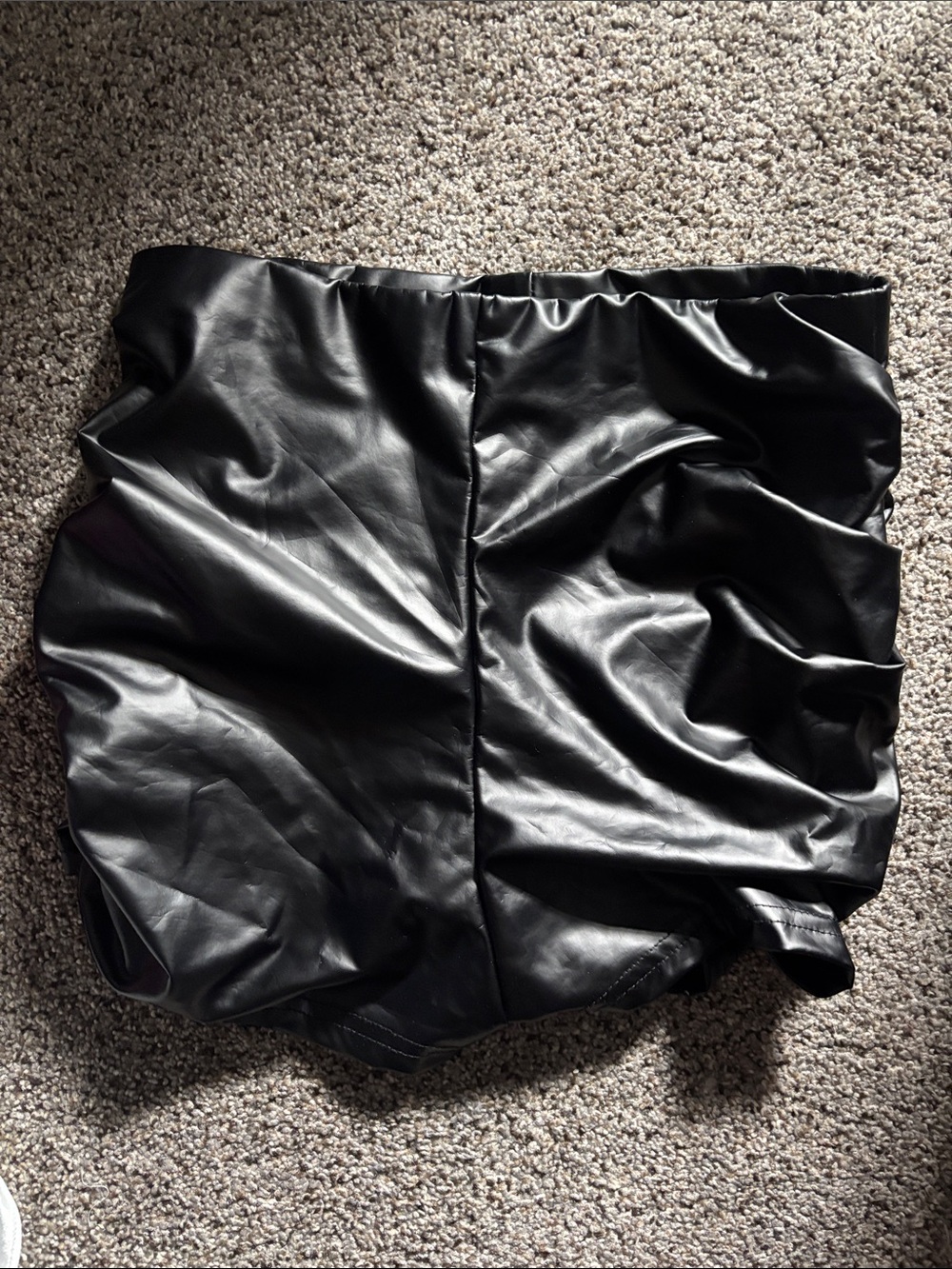 SHEIN Black Faux Leather Shorts